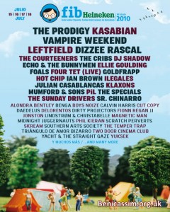 Benicassim line-up