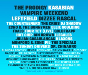 Benicassim line-up poster