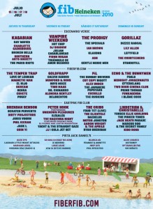 Benicassim 2010 line-up poster