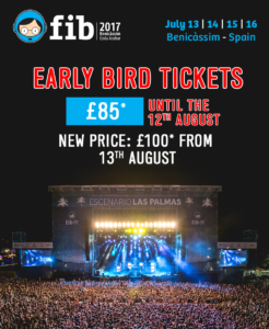 benicassim 2017 early bird ticket offer